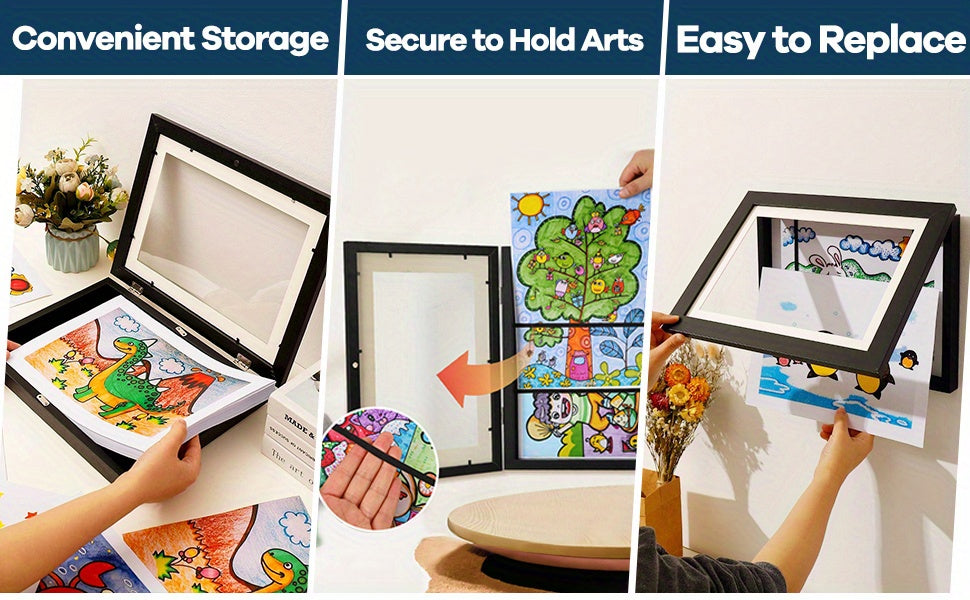 1/ 2/ 4/ 8 Pack Kids Artwork Frames Changeable, 8.5x11in Kids Art Frames Front Opening, Children Art Projects Kids Art Frames Picture Frames For Kids Drawing, Crafts, Photos, Holds 130pcs, Kids Christmas Gifts, Stocking Stuffers