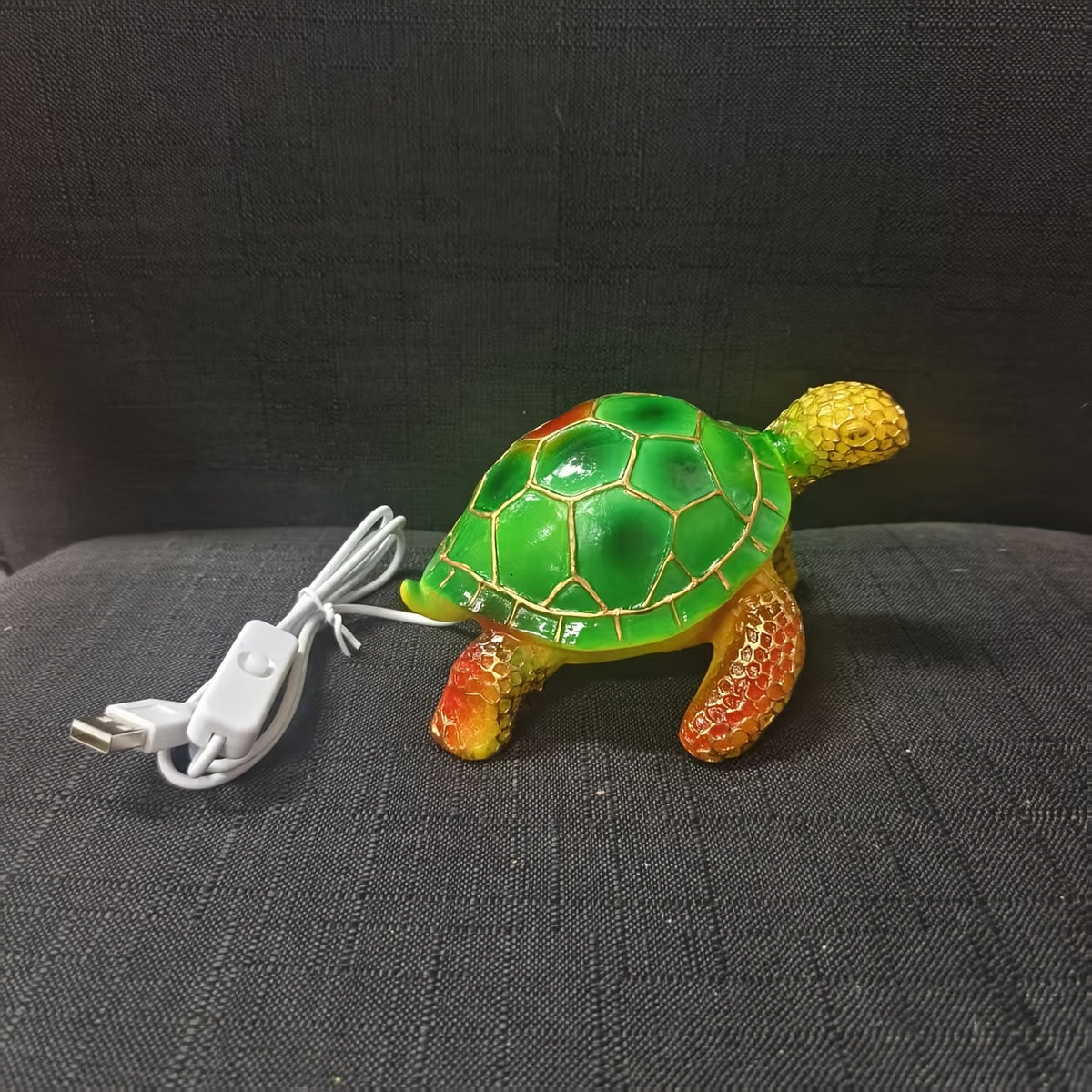 Sea Turtle LED Night Light with USB Plug, 5.51-Inch Resin Decorative Tabletop Lamp for Bedside Ambiance, Coastal Bedrooms and Home Decor