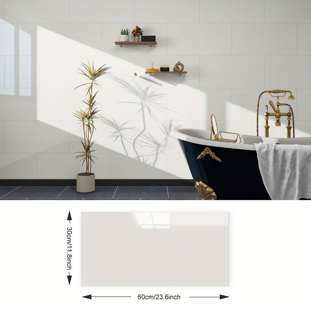 20/40pcs Glossy Marble Pattern Wall Panels Wall Sticker Set, Self-Adhesive Detachable PVC Wall Panels Wall Decals, Waterproof Peel And Stick Backsplash for Kitchen, Bathroom, Living Room, Home, Office, Dorm Decor