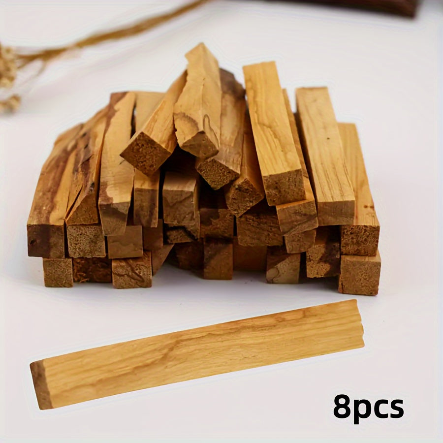 8pcs Set of 4-Inch Palo Santo Sticks, Ideal for Home Decor, Purification, Meditation, Rituals, Yoga, And Gifting (Valentine'S Day, Thanksgiving, Christmas)