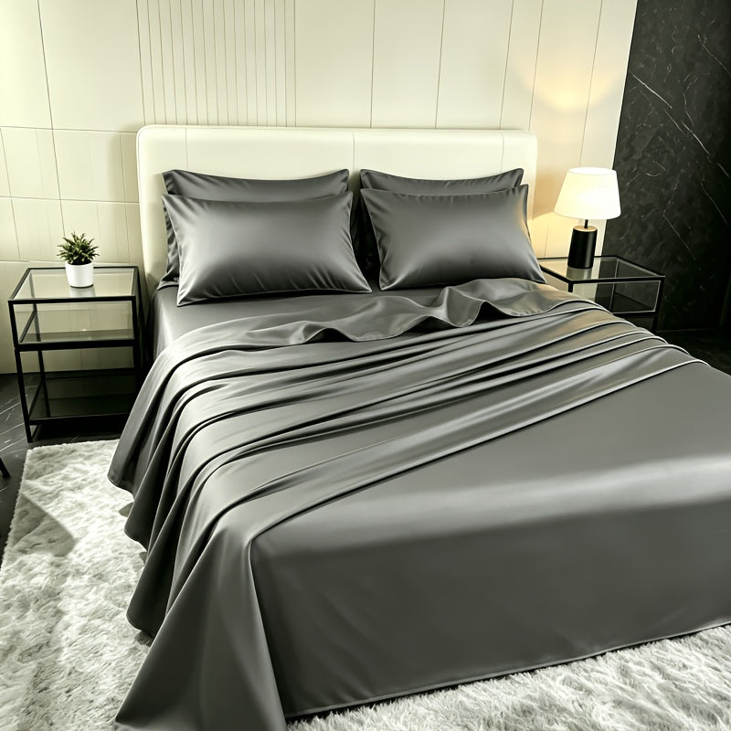 Ultra Soft Machine Washable Luxury Bed Sheet Set, 3/4pcs The Set Includes 1 Bed Cover, 1 Bed Sheet And 1/2 Pillowcase. 15.75" Deep Pocket, Shrinkage & Fade ResistantSuitable for Home Bedrooms, Guest Rooms And Hotels.