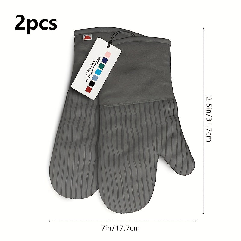 6pcs Oven Mitts And Pot Holders/ 1 Pair Oven Mitts, Kitchen Oven Glove High Heat Resistant Oven Mitts And Potholder With Non-Slip Surface For Cooking, Mother'S Day Gift