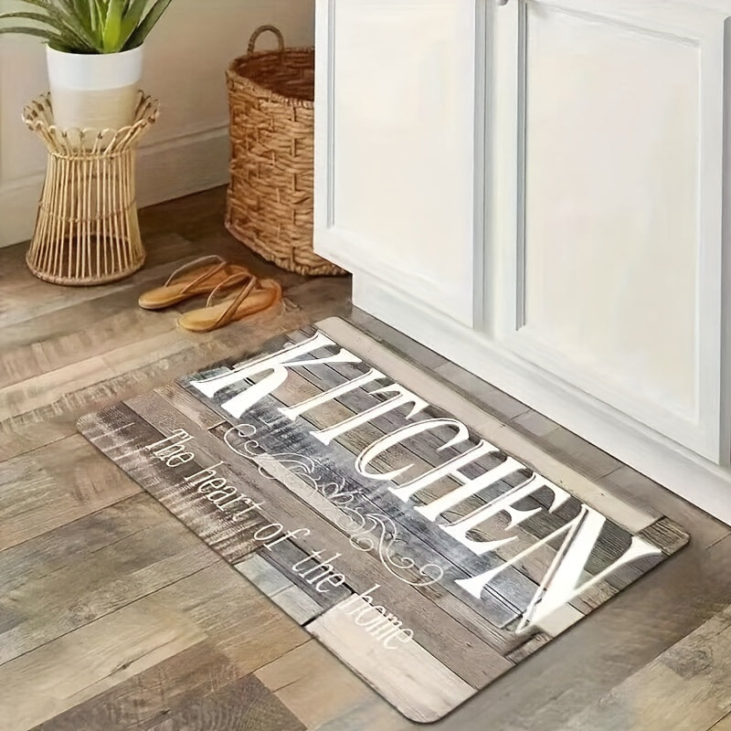Premium Print Absorbent Kitchen Mat, Non-slip and Durable Floor Mats, Entrance and Exit Door Mat for Kitchen Laundry Room Bathroom Hallway Entrance Area Rugs, Living Room Bedroom Mat, Room Decoration,