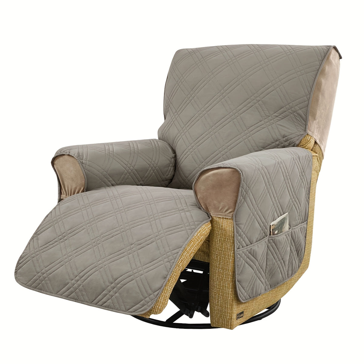 (S/L)1pc All-In-One T-Cushion for Comfort And Style Classic Style Armchair Cover, Double-Sided Anti-Slip Armchair Cover, Elastic Band Closure, Machine Washable, for Comfort And Style, Pet-Friendly, All-Season Use, Halloween, Christmas