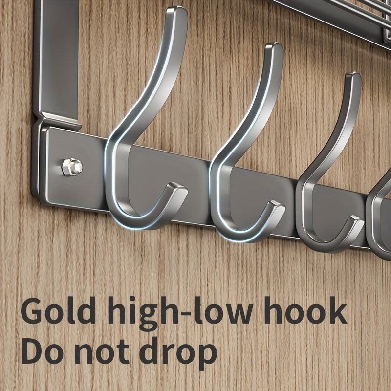 Multifunctional Metal Easy-Install Over-the-Door Storage Rack for Bedroom, Bathroom & Kitchen Organization, A Perfect Gift for Christmas And Halloween