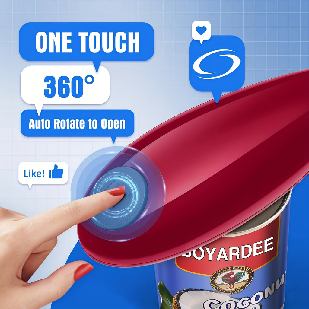 Automatic Electric Can Opener with a Single Touch, Designed for Seniors, Those with Arthritis, And Individuals with Limited Hand Mobility, Perfect for Use in The Kitchen Or While Camping, Making It an Excellent Easter Gift for Older Adults