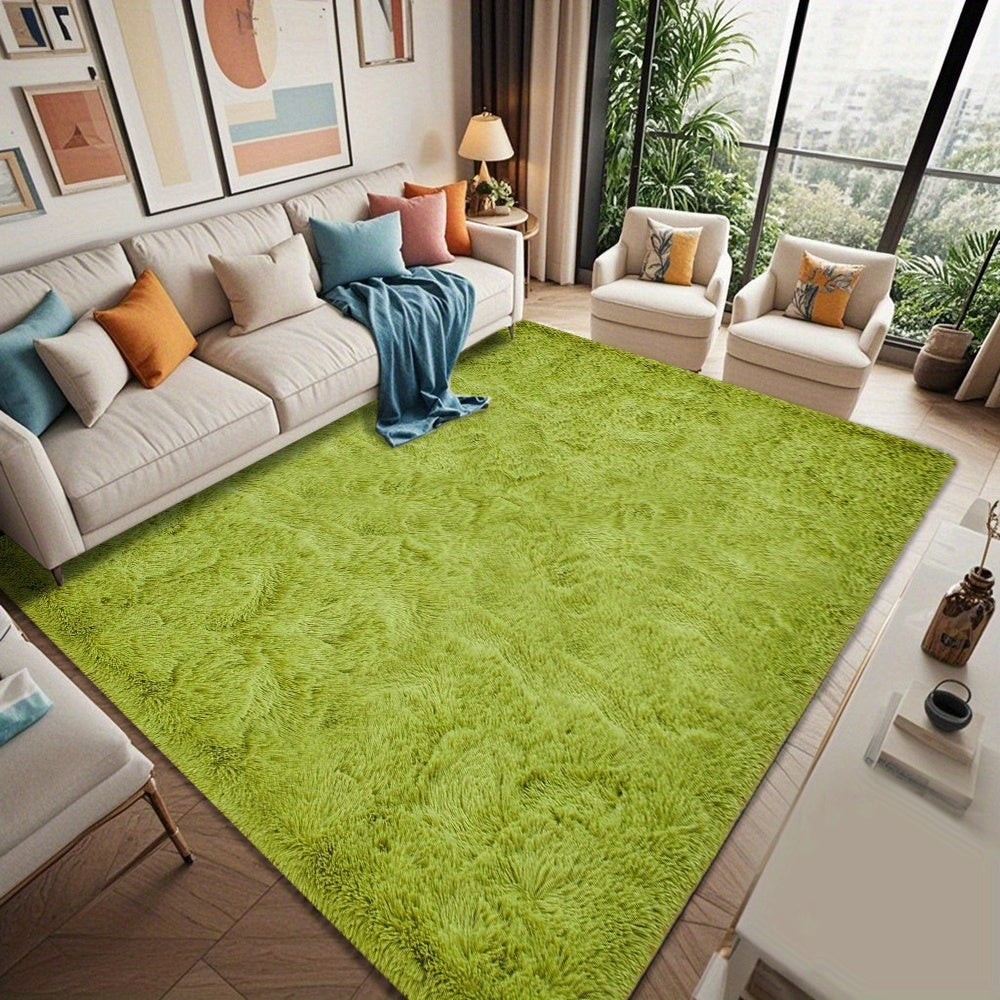 1pc Of Ultra Soft And Thick Fluffy Living Room Carpet, Non Slip, Soft, Comfortable, Fashionable, High-end, Available In Various Sizes And Colors. The Carpet Can Be Used for Bedroom, Dining Room, Living Room, And Office Decoration, Home Decoration