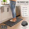 Anti Fatigue Kitchen Floor Mat, Cushioned Non-Slip Washable Foam Standing Rug in Two Sizes for Sink, Laundry Room and Home Office Comfort