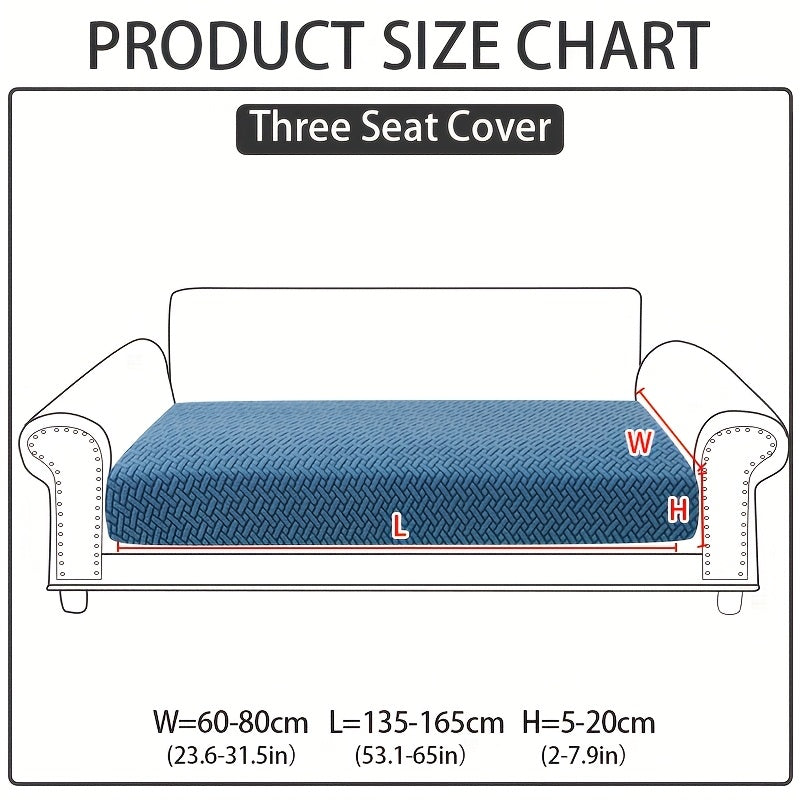 1pc of Wear-Resistant And Non-Slip Sofa Cover, Elastic Stretch L-Shaped Furniture Protector, Suitable for 3/2/1/4 Seat And Sectional Sofas, Made of Polyester Jacquard Fabric, Machine Washable, Ideal for Living Room, Bedroom