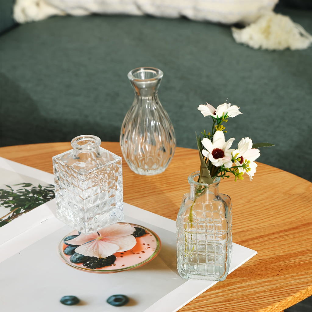 TOMNK 9/12/24/36/45/54pcs Bud Vase, Wedding Centerpieces for Tables, Mini Clear Bud Vases for Flowers, Small Flower Vases Suitable for Birthday Party, Anniversary, Wedding, Home Table Deco, Multiple Sizes, for Mother'S Day