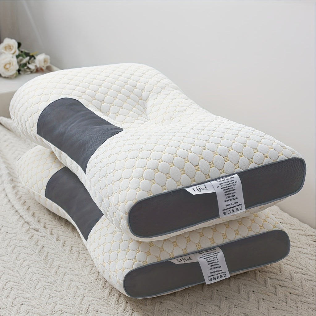 2pcs Buy 1 Get 1 Free Soft Massage Neck Pillows - Adjustable Ergonomic Orthopedic Cervical Support Pillow Suitable for Sleeping, Machine Washable Removable Cover & High-Quality Core, for - & Spinal