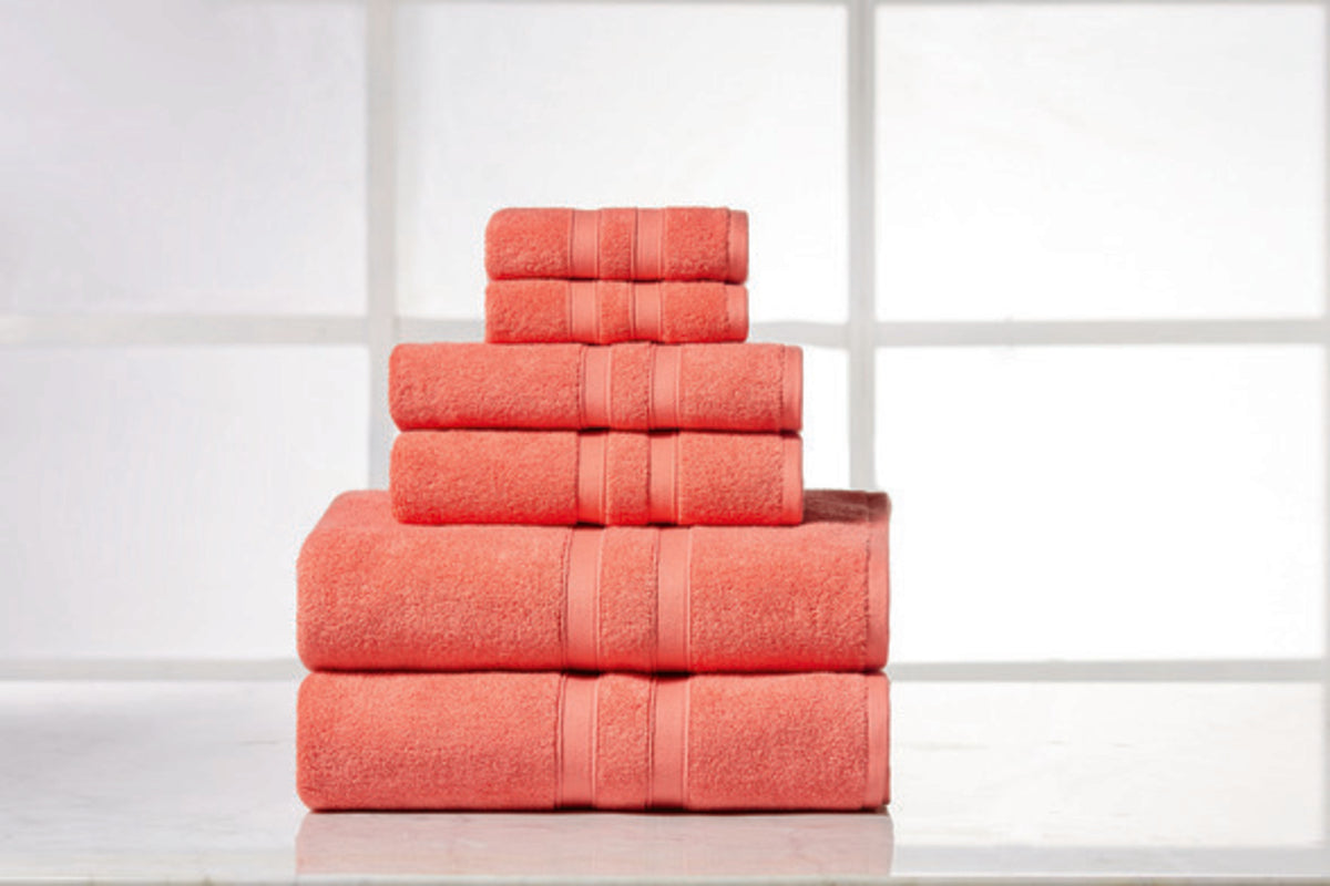 6 Piece Egyptian Cotton Towel Set . The set is made of 100 Egyptian cotton known for its softness, absorbency, and durability. These towels make an ideal complement to any bathroom whether you use it to pamper yourself or reserve it for special guests. Th