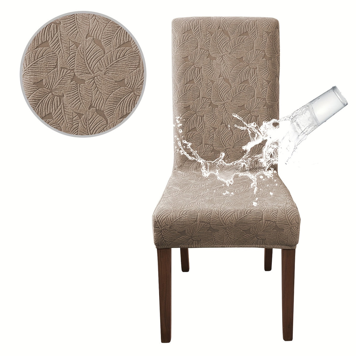 4/6pcs Plant Printing Dining Chair Covers, Stretch Parsons Chair Slipcovers for Dining Room, Kitchen Chair Protector Covers, Wedding Season, Vintage Style, Elegant Style, Halloween, Christmas, Home Decoration