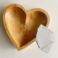 Heart Shaped Prayer Bowl in Wood, Smooth Decorative Keepsake with Natural Grain for Christian Gifts, Congregation Appreciation and Faith Inspired Home Decor