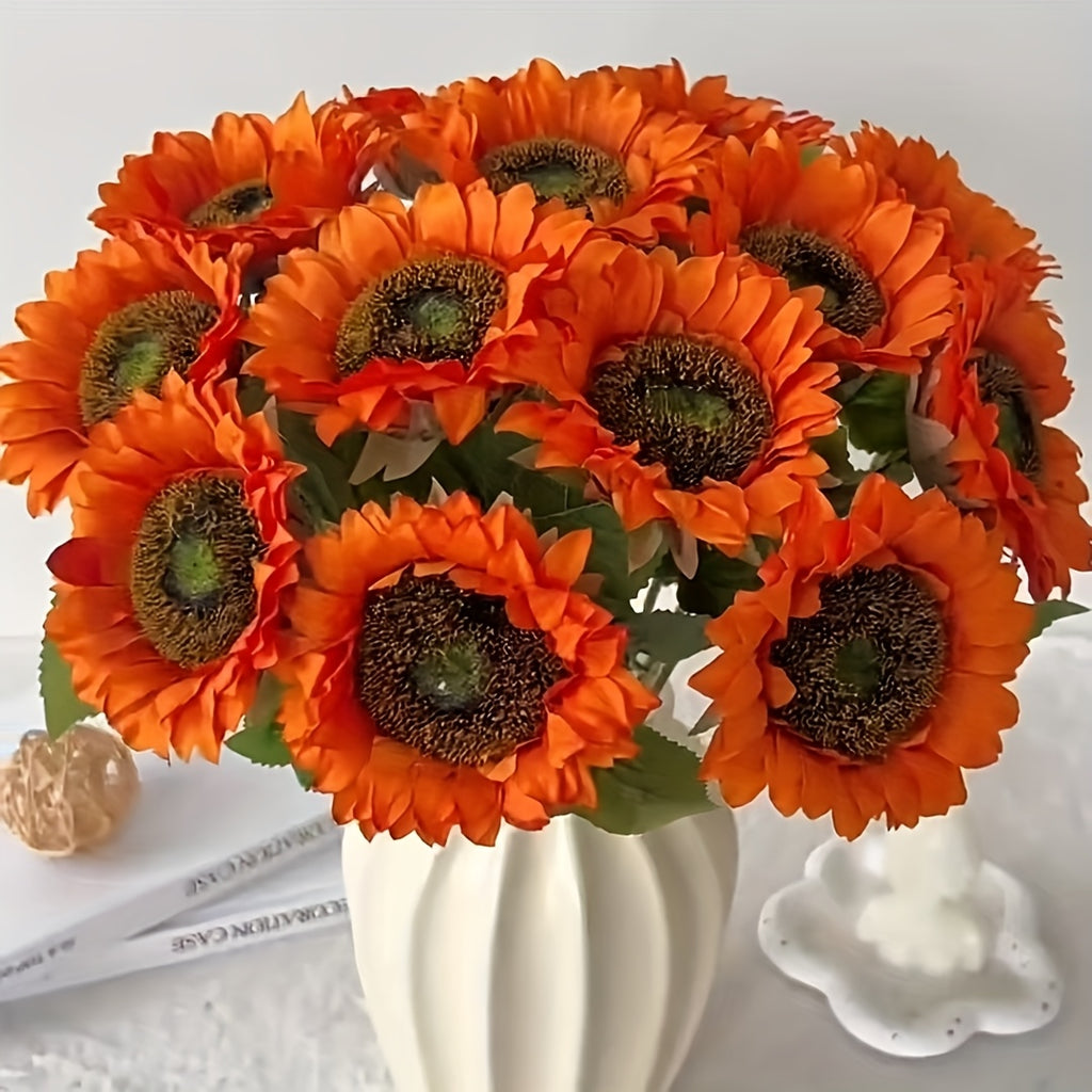20/10Artificial Sunflowers. Suitable for Home Decor, Outdoor Decoration, Weddings, Churches, Schools, Photography Props, Restaurant Furnishings And Internet-famous Photo Backdrops. Also Ideal As Mother's Day Gifts And Party Centerpiece Decorations