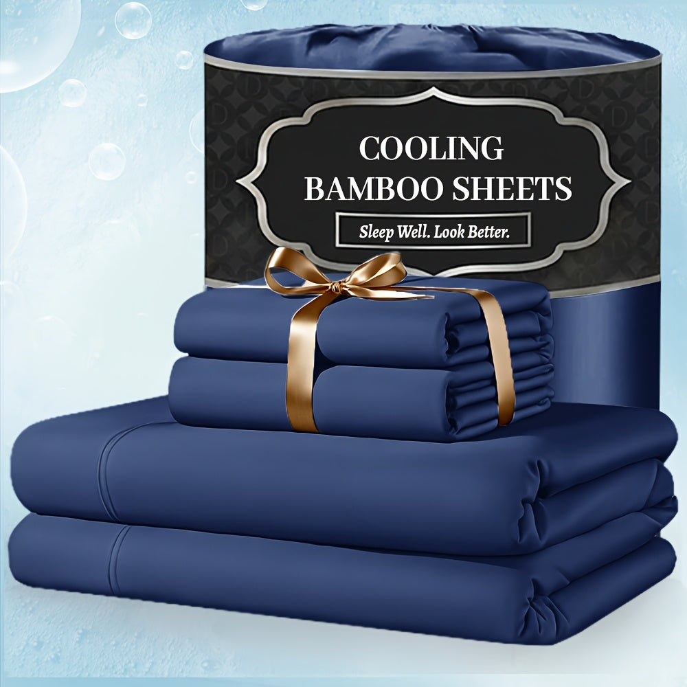 For Extra Deep Pocket Queen Size Sheets - 3/4pcs Breathable And Cooling Bamboo Bed Sheet Set, Luxury, Soft Wrinkle-Free for Extra Deep Mattresses, Room Decor, Kids Sheet And Pillowcase Sets