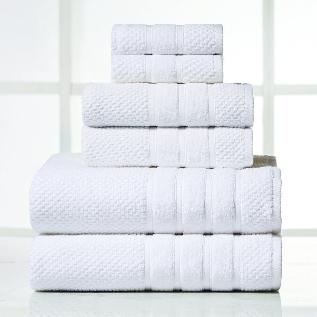 6 Piece Egyptian Cotton Towel Set . The set is made of 100 Egyptian cotton known for its softness, absorbency, and durability. These towels make an ideal complement to any bathroom whether you use it to pamper yourself or reserve it for special guests. Th