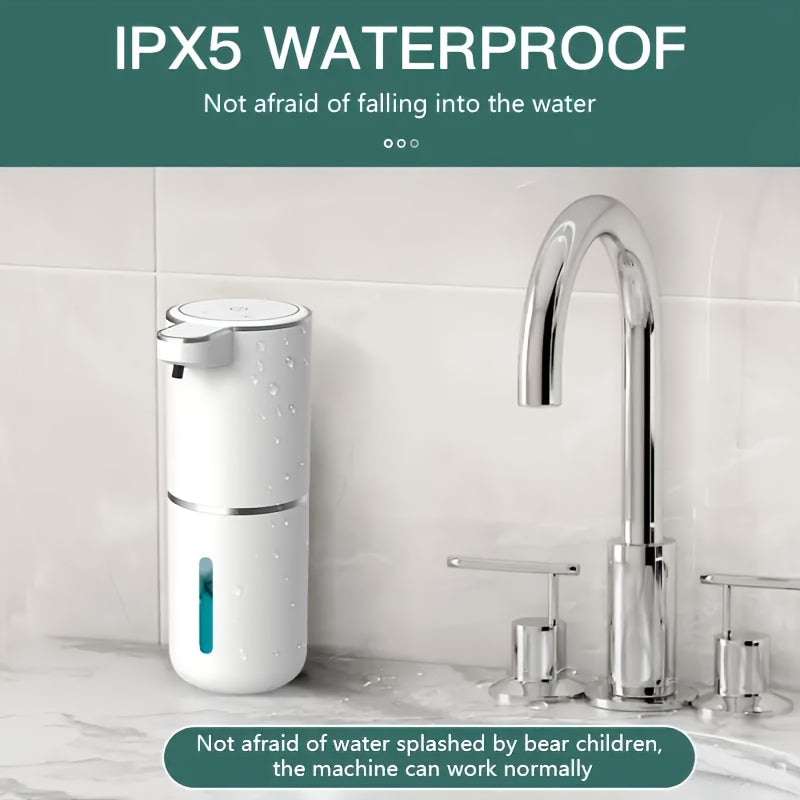 Smart Sensor Soap Dispenser | Automatic No-Touch Liquid Release, 13.53oz Capacity, Four-Level Adjustable Flow Rate, Electric Power Display, Freely Replaceable Fluid, USB Quick Charging, Wall Mount, Nickel