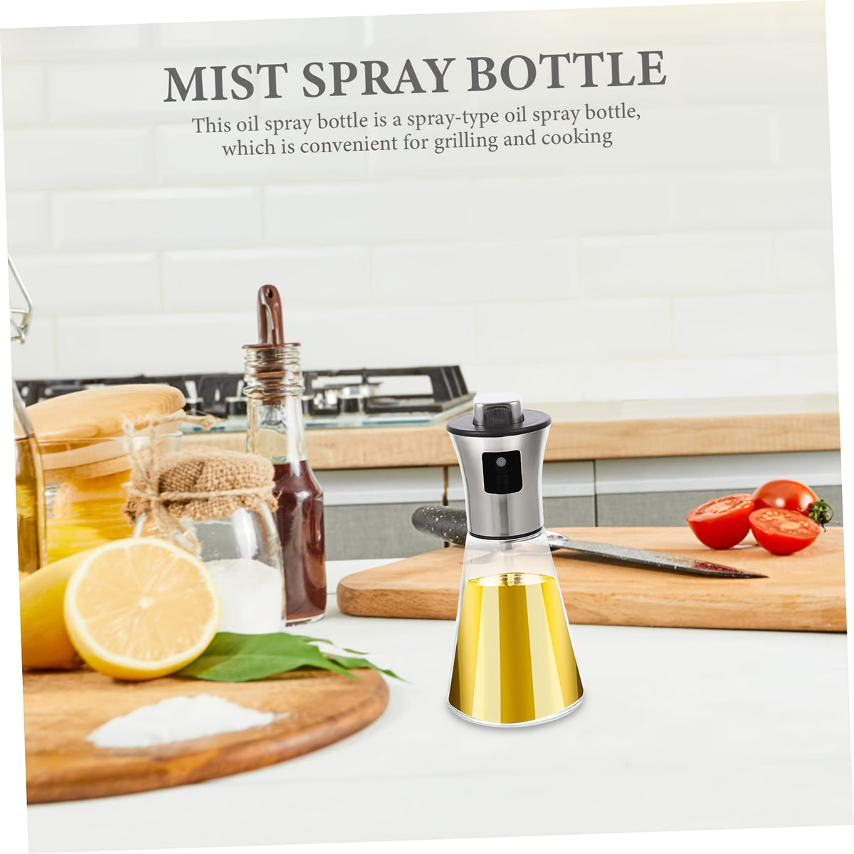Oil Sprayer for Cooking - Stainless Steel Oil Spray Bottle, Pressurized Spray Glass Oil Spray Pot, Kitchen Olive Oil Cooking, Barbecue Restaurant Oil Spray Bottle, Christmas Essentials