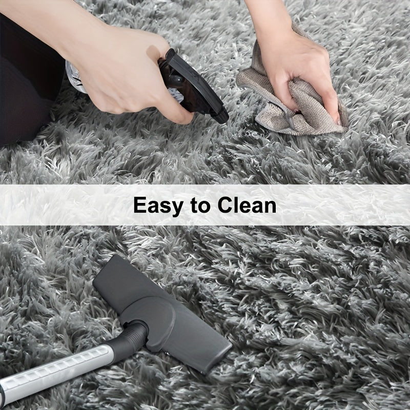 1pc Fluffy Area Rugs For Living Room, Shaggy Plush Rug For Bedroom, Soft Non Slip Floor Carpet For Bedside, Indoor DéCor