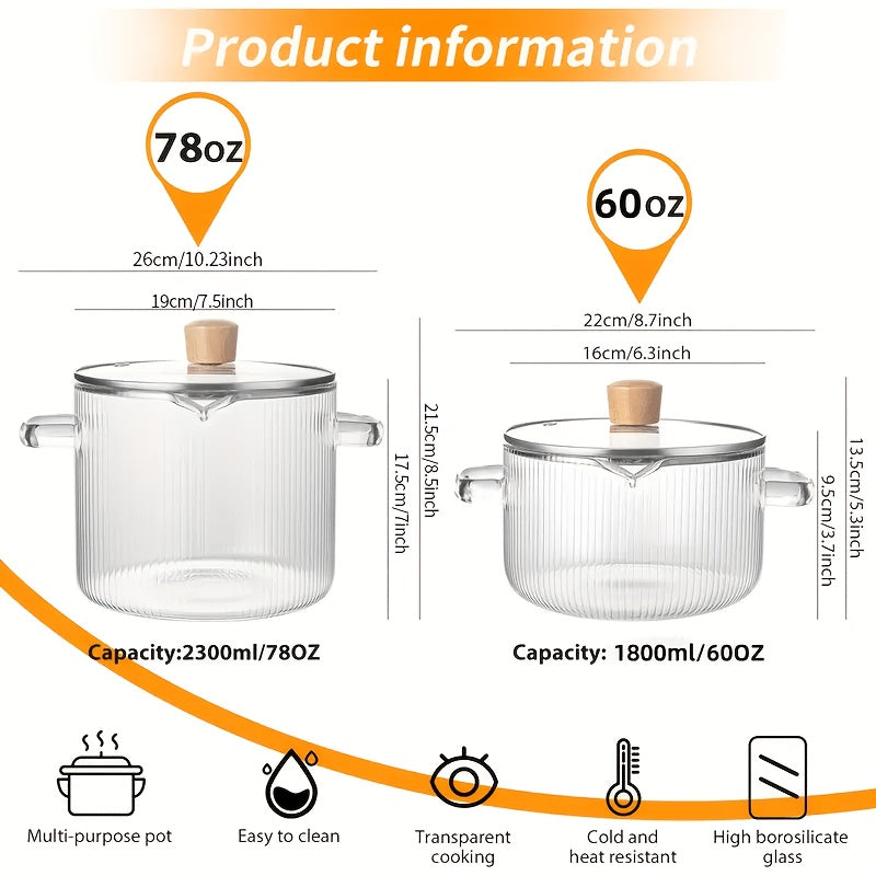 Safe for Stovetop Use, Can Be Cleaned in a Dishwasher, Resistant to Heat, Made of Borosilicate Glass, Ideal for Soups, Milk, Baby Food, Noodles, And More - a Favored Option for Both Home And Hospitality Settings.