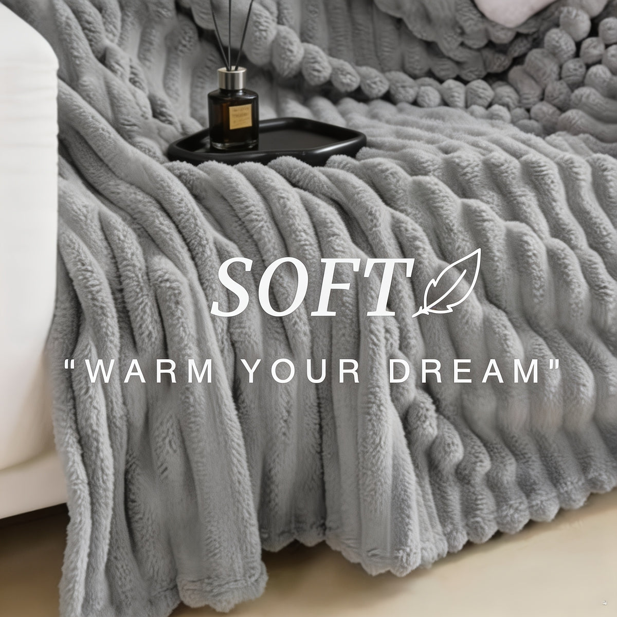 1pc of High-quality Milk Striped Blanket, Throw Blanket, Soft, Warm, and Cozy, Suitable for Sofas, Beds, Offices, Travel, Hiking, Fishing, Etc. Multi-functional and Suitable for All Seasons - Christmas Gift