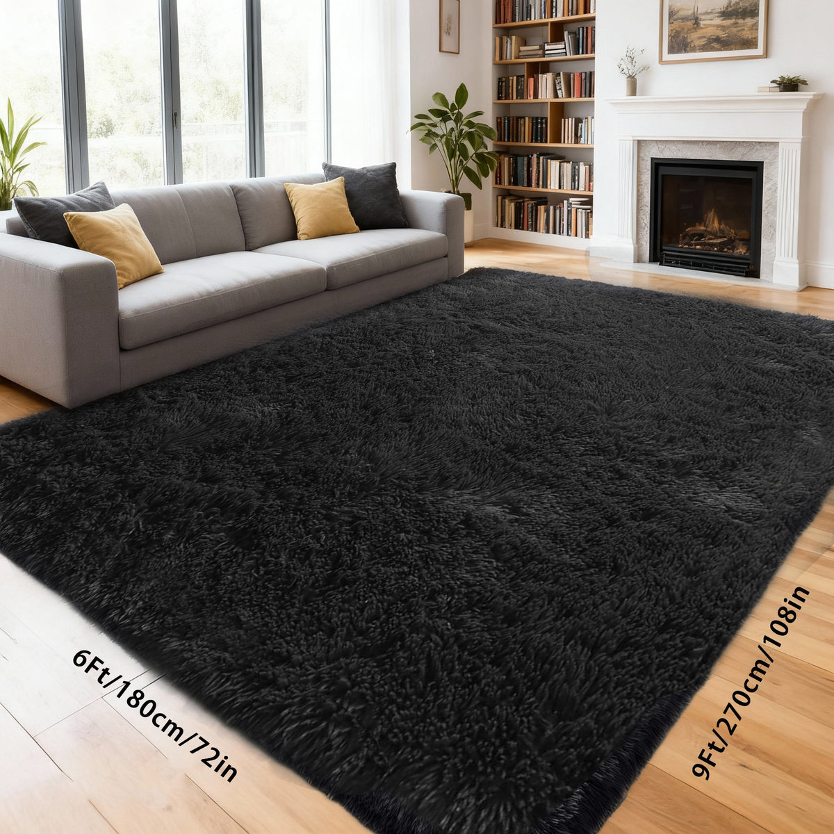 A Super Soft Thick Plush Carpet, Fluffy And Soft, Suitable for Bedroom Indoor Carpet, Non-Slip Soft Machine Washable Carpet,Ideal for Bedroom, Living Room,Study, Dorm,,Home Decor, Christmas Gift, Christmas Decor