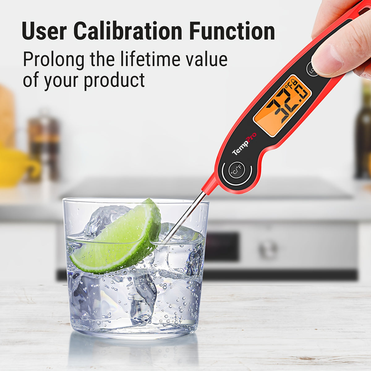 Digital Meat Thermometer with Motion & Instant Readings - Hygienic - Operation, Suitable for BBQ Grill Smoker Thermometer, Candy Thermometer for Kitchen Thermometer, Disposable Food Thermometer for Cooking (No Hydration Step)