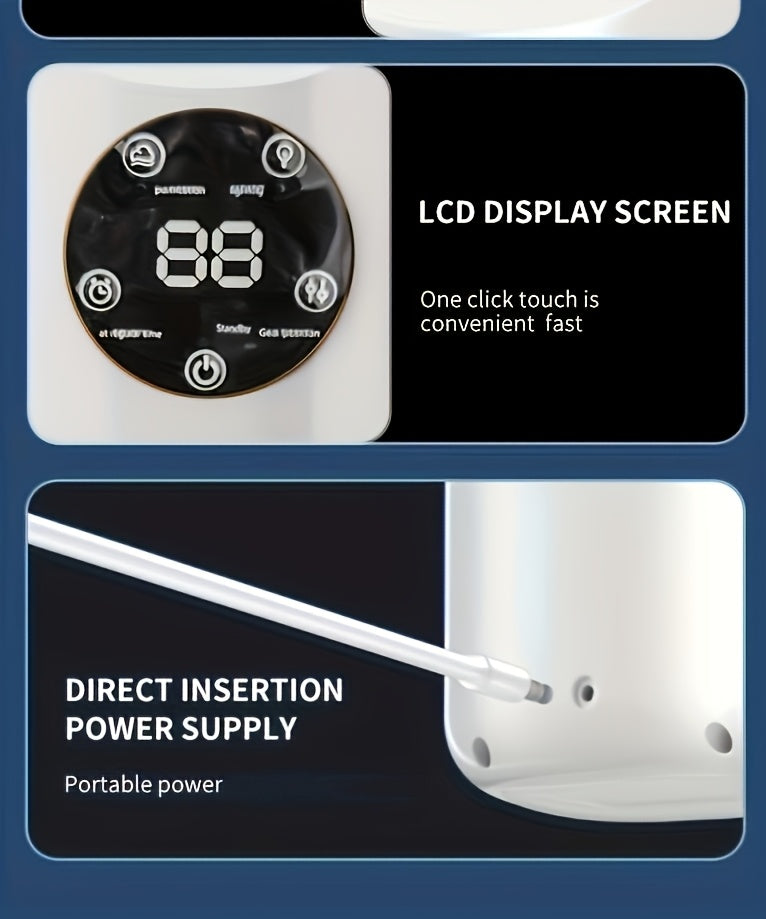 Portable Fan, USB Tower Fan, Desktop Bladeless Fan - Optional Remote Control, Touch Screen, Multi-speed Adjustment, Timer Function And Intelligent Shutdown - Perfect For Offices, Travel, Camping And Home Necessities