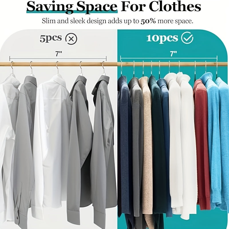 100pcs/50pcs/30pcs, High Manganese Steel Coated Non-slip Hangers, Thickened And Reinforced, Upgraded Weight Capacity, Waterproof And Rust-proof, for Home Use, Commercial Use, Closet Organization And Storage, Coat Hangers, Suit Hangers, Space-saving