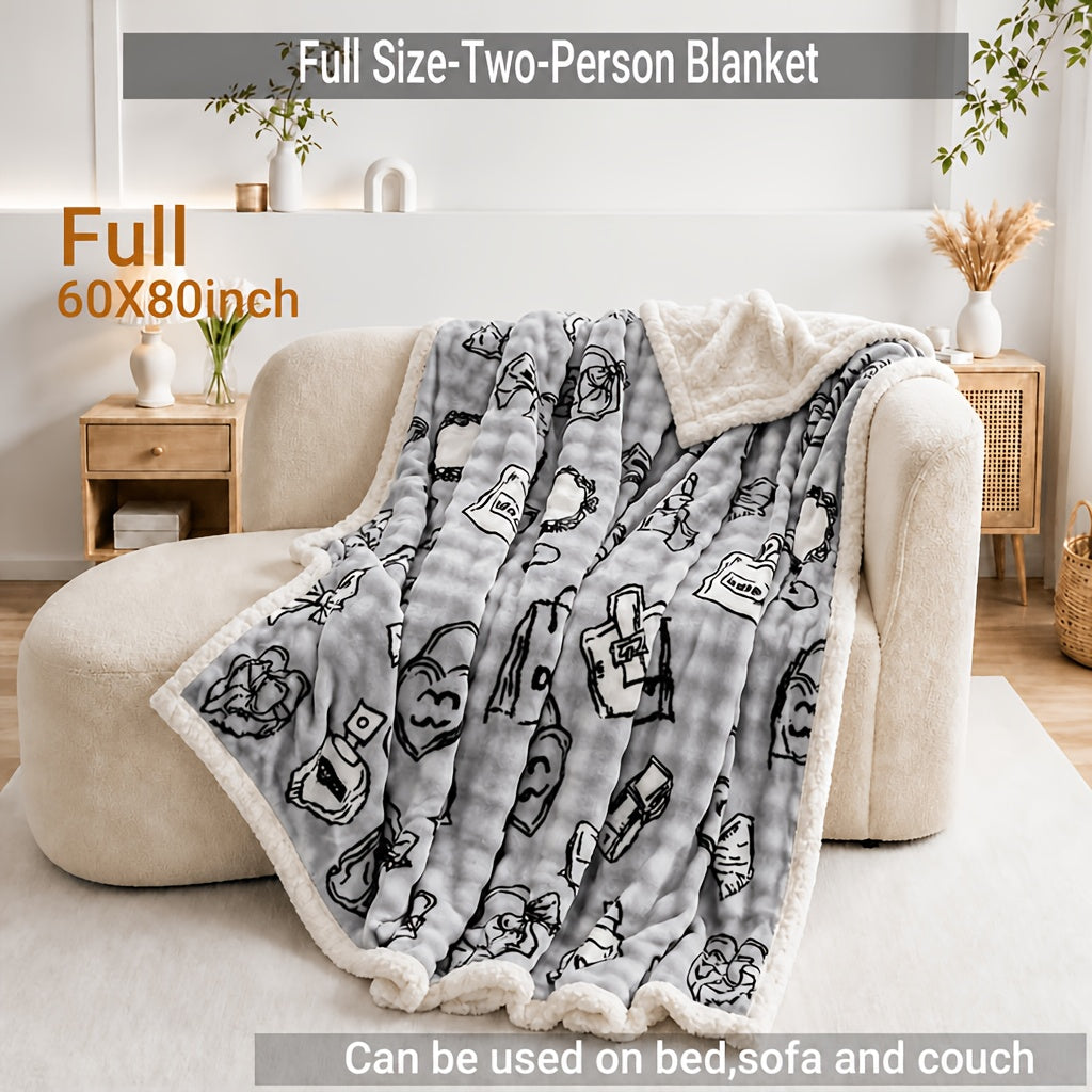Heavyweight Bed Blanket, High Quality Luxury Fall Blankets, Machine Washable King Size Blanket, Gravity Blanket For Sofa Cover, Blanket For Sofa, Dormitory And Bedroom Cozy Bedding, Fall Room And Bedroom Decor, Halloween Gifts