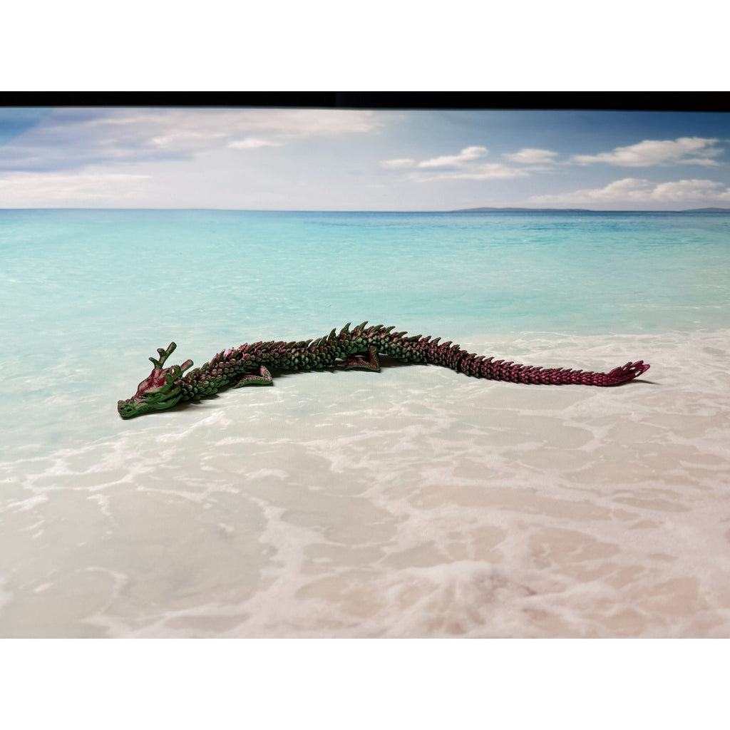 35.4" Giant Poseable 3D Printed Chinese Dragon Collectible Figurines Articulated Joints Fantasy Decor, Flexible Desk Sculpture for Home/ Office/ Car Decor Unique Mother's Day & Father's Day Gifts for Mom Dad, Perfect for Collectors from US Stock