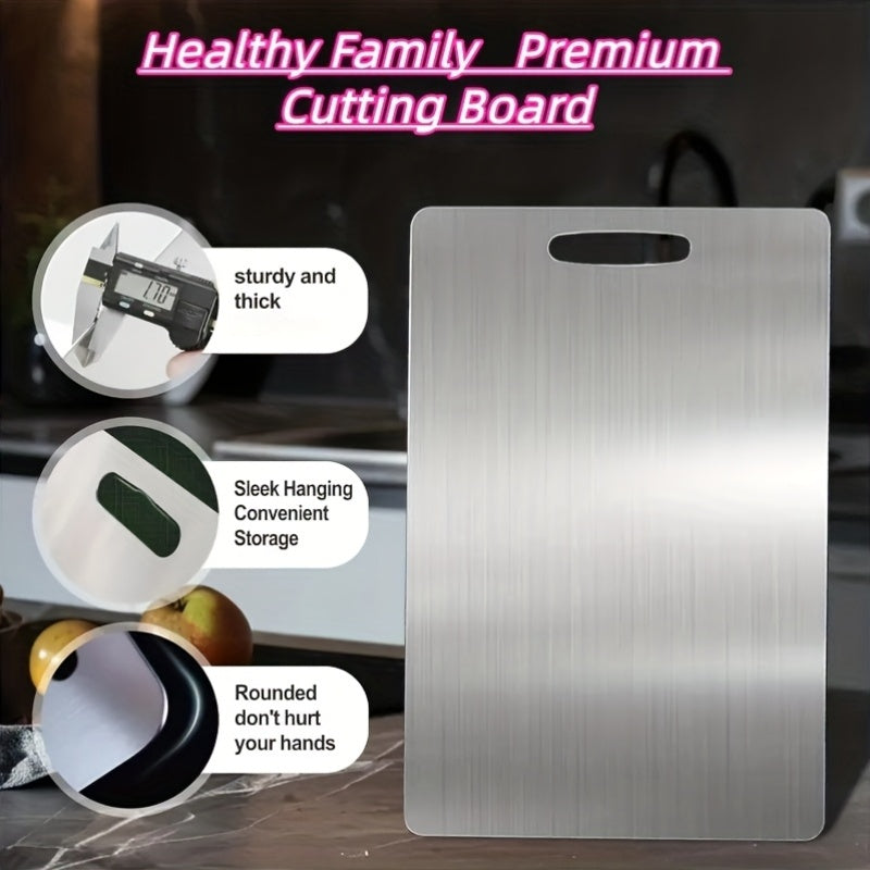 3pcs Titanium Cutting Board Set for Kitchen, 2025 New Upgrade 100% Pure Titanium Cutting Board Kitchen Set, Large/Medium/Small Cutting Boards, Double-Sided Durable Metal Cutting Board
