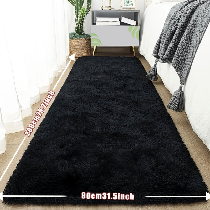 [Plush Fluffy Mat] 1pc Tie-Dye Plush Soft Interior Fluffy Mat, Modern Luxury Plush Mat, Absorbent, Non-Slip &, Suitable for Living Room and Bedroom Areas, Home Decor