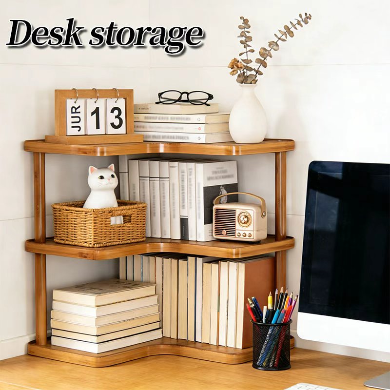 Kitchen Corner Shelf Organizer, Triangular 2 or 3 Tier Countertop Storage Rack for Coffee Accessories, Cups and Everyday Kitchen Essentials