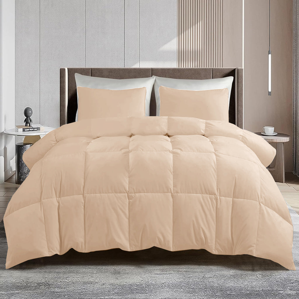 Lux Decor Comforter - All Season Quilt Comforter For Summer Sleeping With Corner Tabs - Soft, Breathable Versatile Bedding & Bedroom Decor - Luxurious Box Stitching