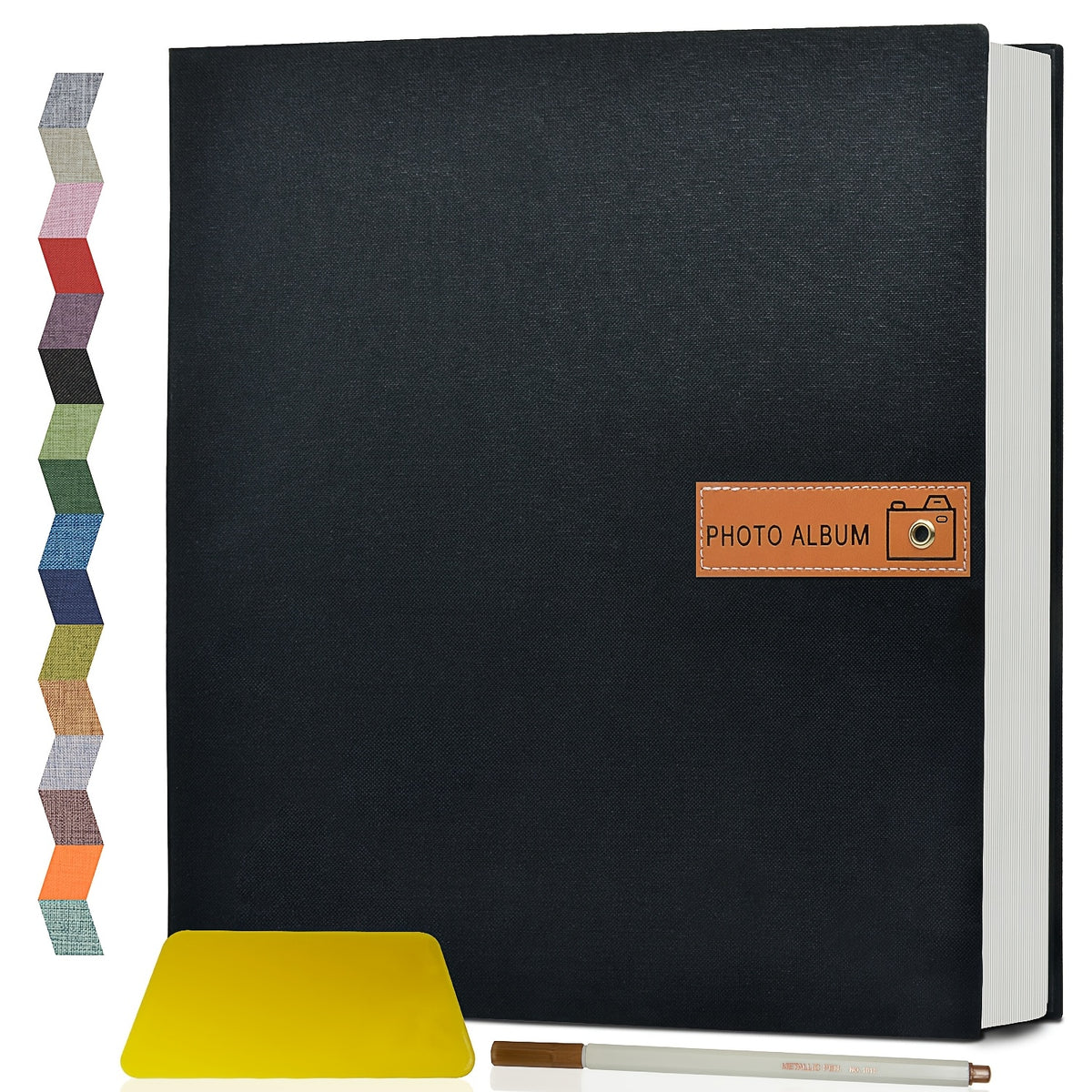 1pc Large Photo Album Self-Adhesive 4X6 5X7 8X10 Scrapbook Album Picture Book, Gifts for Mom, Family Baby And Wedding, with Metal Pen And Plastic Board Photo Album Book Valentine'S Day Gifts Mother'S Day Gift