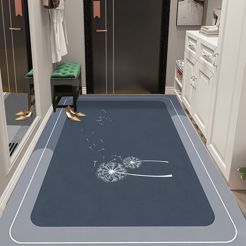 Kitchen Floor Mat Fully Covered with Anti Slip Home Diatomaceous Earth Mat Can Be Wiped Absorbent Oil Absorbing Soft Cushion, Bathroom Mat