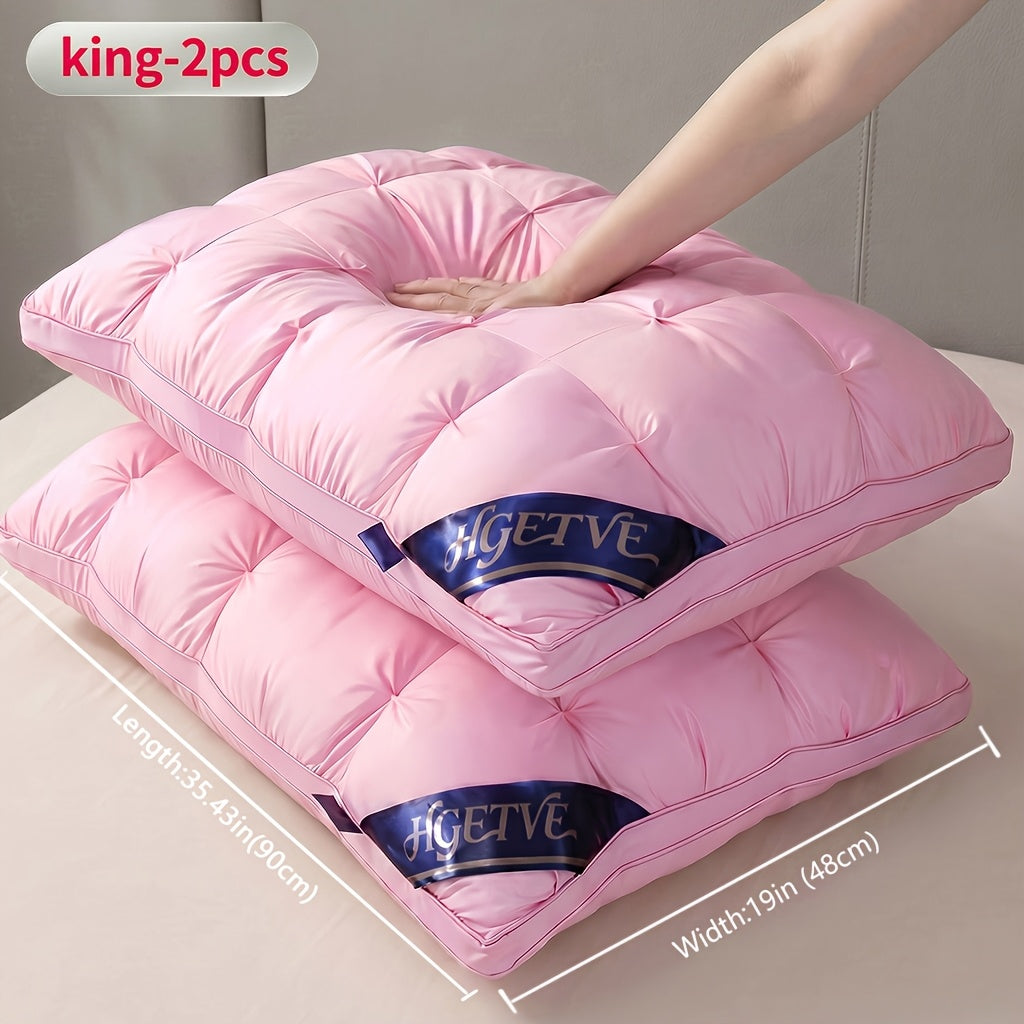 2pcs Hotel-quality Sleep Pillow, Soft And Fluffy for Better Sleep, Hypoallergenic And Breathable Fabric, High-loft Pillow Core, Ergonomic And Comfortable Neck Protection, Resistant to Deformation Over Time, King/Queen Size, Holiday Gifts.