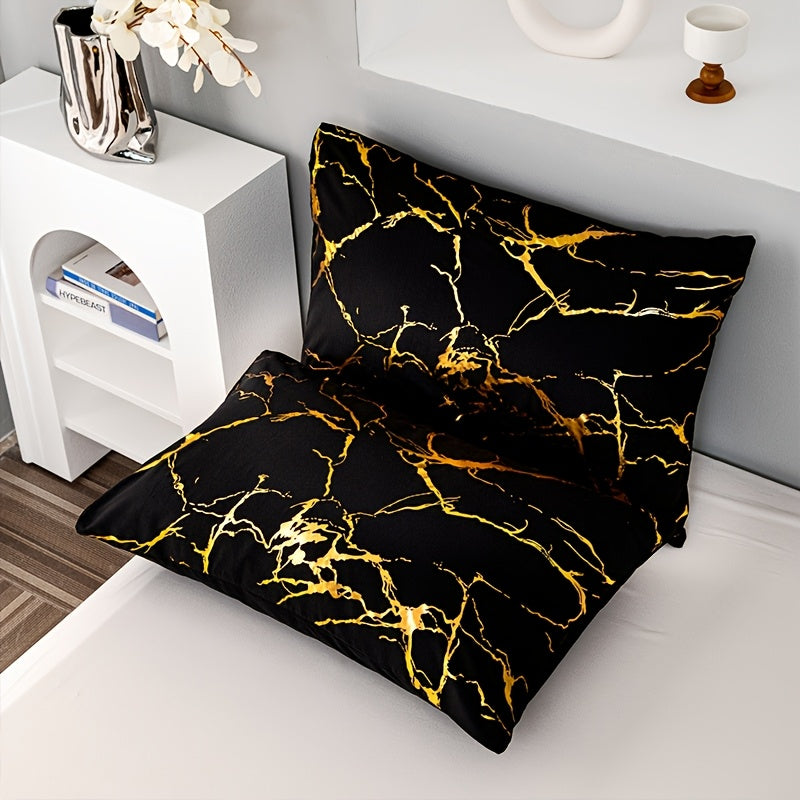 3pcs High-Grade Super Soft Breathable Bronzing Texture Duvet Cover Set (1 Duvet Cover+2 Pillowcases Without Pillow Core), at Home Dormitory All-Season