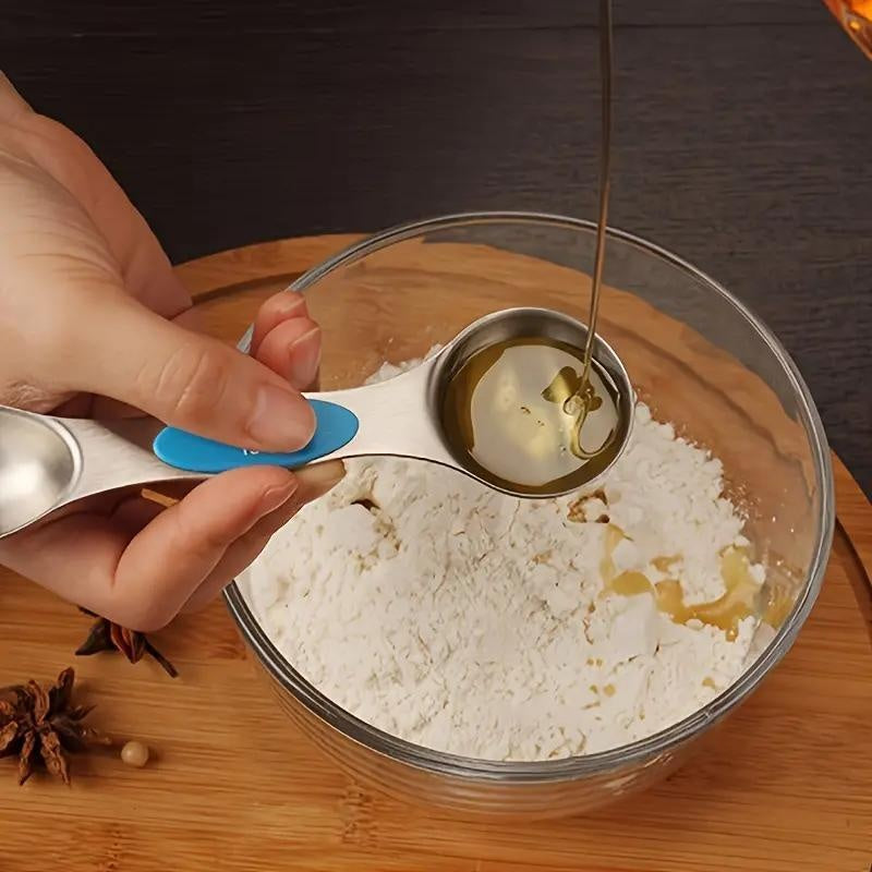 8pcs Measuring Cups/ 9pcs Measuring Spoons/ 17pcs Measuring Cups + Measuring Spoons Are Suitable For Both Dry And Liquid Ingredients - Very Suitable For Kitchen Tools, Kitchen Supplies, And Kitchen Accessories For Cooking And Baking.