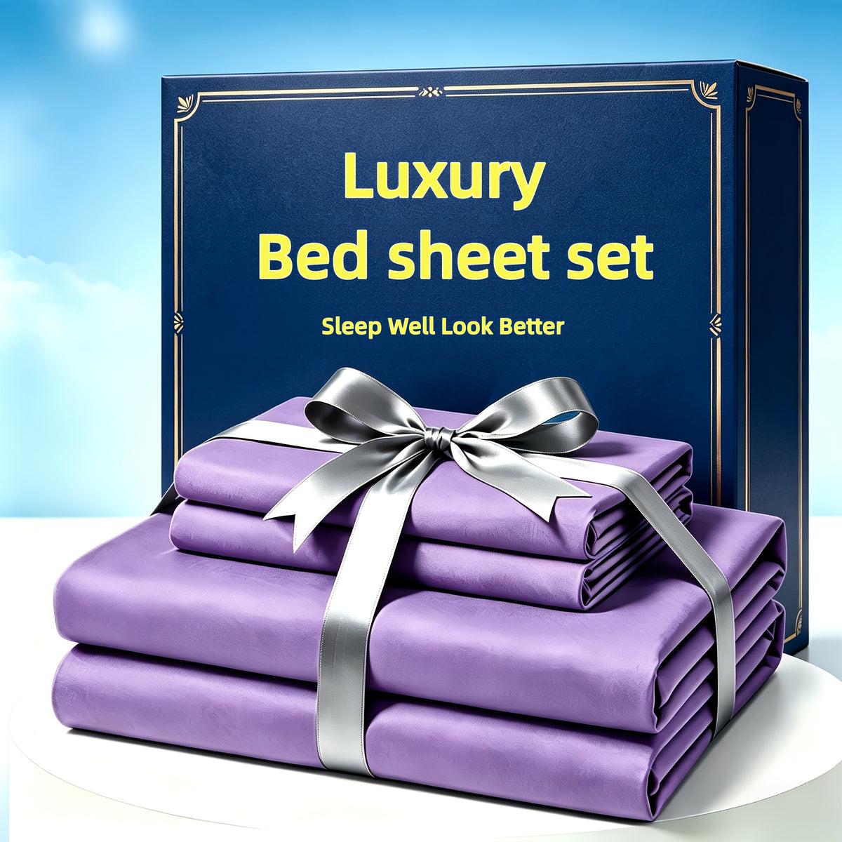 Ultra Soft Machine Washable Luxury Bed Sheet Set, 3/4pcs The Set Includes 1 Bed Cover, 1 Bed Sheet And 1/2 Pillowcase. 15.75" Deep Pocket, Shrinkage & Fade ResistantSuitable for Home Bedrooms, Guest Rooms And Hotels.