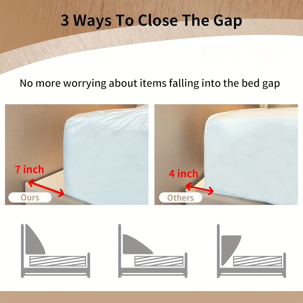 Bed Wedge Pillow for Headboard, Bed Gap Filler, Triangle Pillow Wedge for Rest Sleeping Reading, Between Your Headboard and Mattress