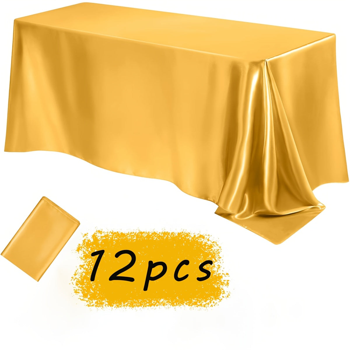 12pcs Satin Tablecloth, 57, Halloween, Christmas