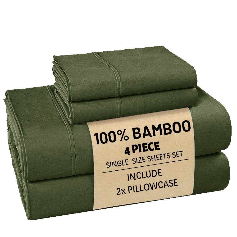 [Deep Sleep] 4/6pcs Bamboo Bed Sheet Set, Luxury Soft & Cooling Sheet Set For Hot Sleepers, 5 Star Hotel Experience Bed)Child Sheets Sets Deep Pocket Up To 16"Breathable Bedding For Room, Hotel 2200TC Bedding Sheets Queen Bed Sheets W/ Random Color