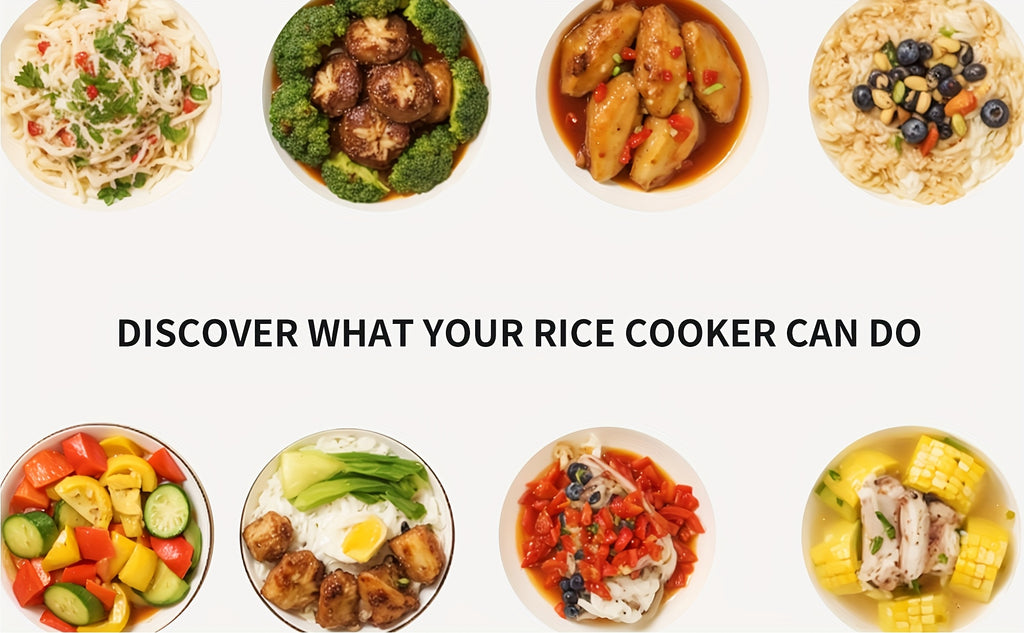 Rice Cooker with Removable Non-Stick Pot, Yogurt Maker with Auto Keep Warm Function, Large Capacity 6-Cup (Cooked) 1.5 Qt, 3-Cup (Uncooked), One-Touch Operation Grain Cooker, Multicooker, Stainless Steel Inner Liner, Steamer, Oatmeal Cooker