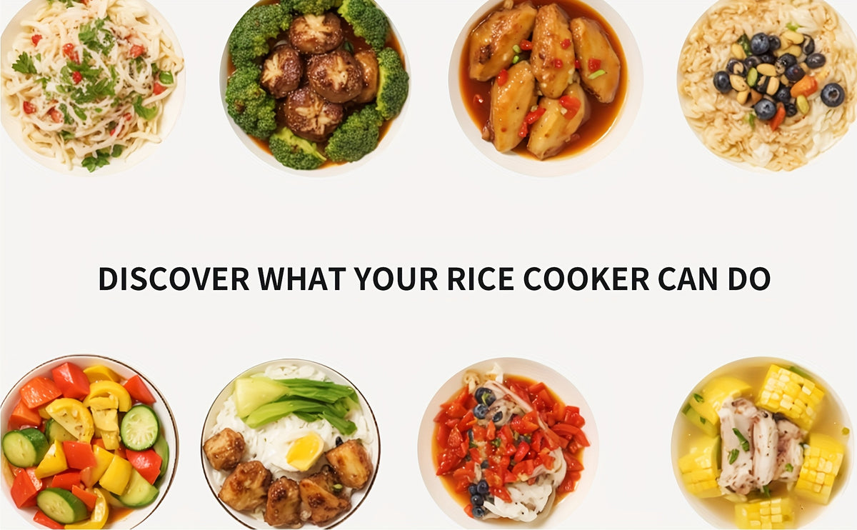 Rice Cooker with Removable Non-Stick Pot, Yogurt Maker with Auto Keep Warm Function, Large Capacity 6-Cup (Cooked) 1.5 Qt, 3-Cup (Uncooked), One-Touch Operation Grain Cooker, Multicooker, Stainless Steel Inner Liner, Steamer, Oatmeal Cooker