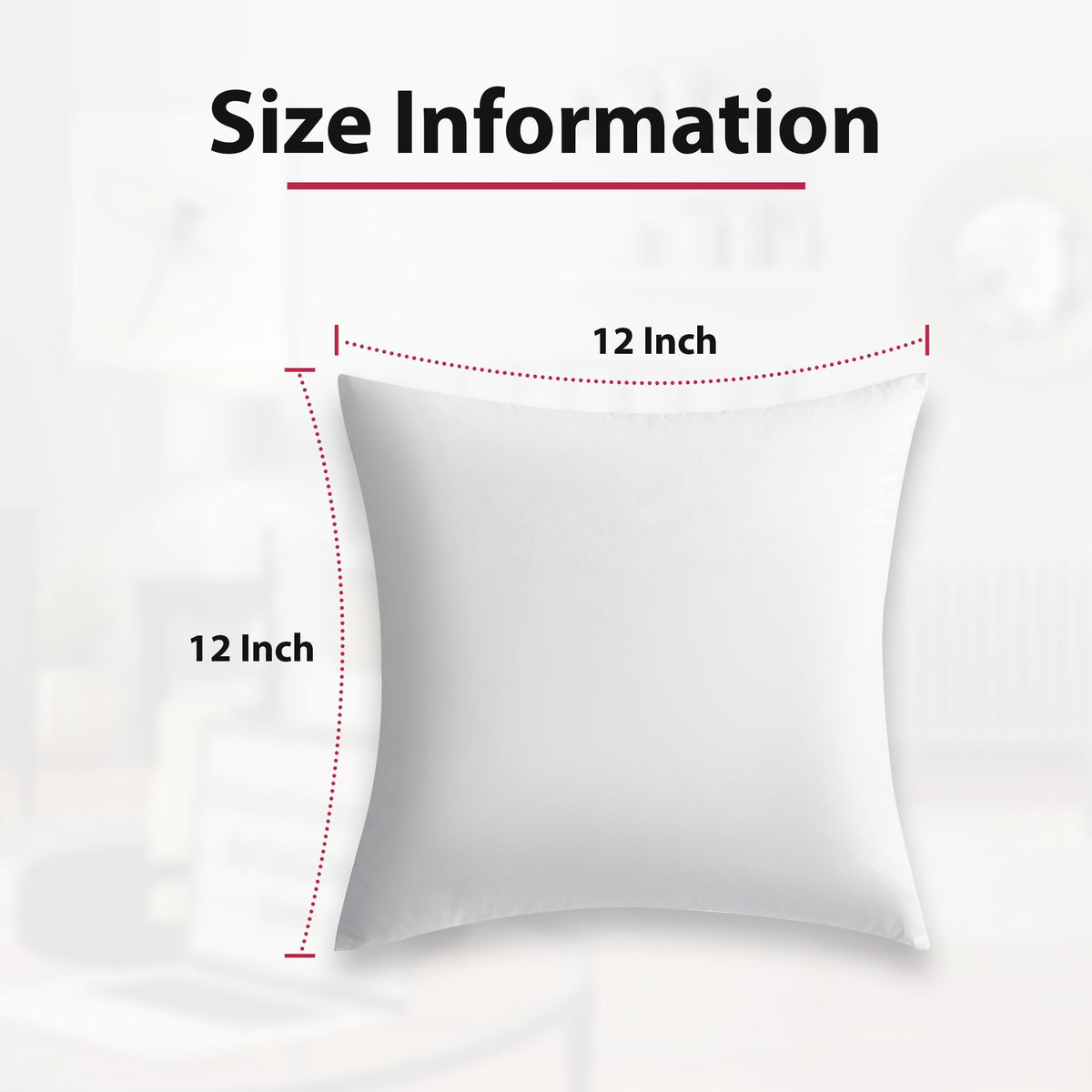 Lux Decor 4/8 Pack Throw Pillows - Down Alternative Pillow Inserts For Decoration - Throw White Pillows For Bed & Couch, Luxury Soft Fluffy Pillows For Living Room, Hypoallergenic Filled Square Cushion Throw Pillow, Washable & Cozy Bedroom Accessories