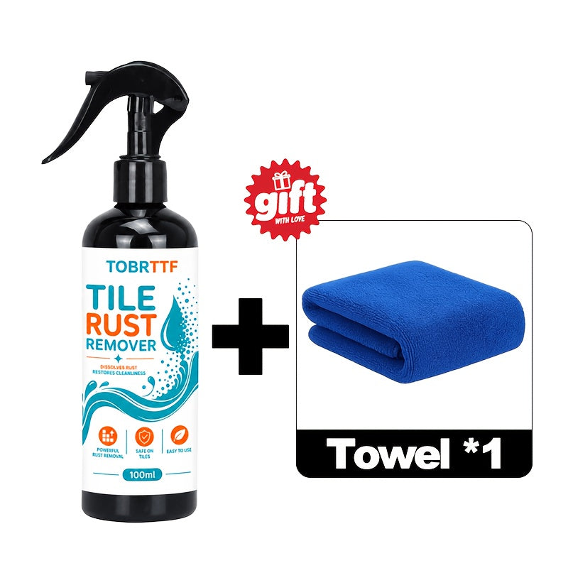 Bathroom/Ceramic Rust Remover - Eliminates Rust Stains, Water Marks, Yellow Spots, And Limescale. Cleans Stains, Restores Surface Shine. Gentle Formula, Glaze-Safe. Suitable for Bathtubs, Sinks, Faucets, Tiles, Toilets
