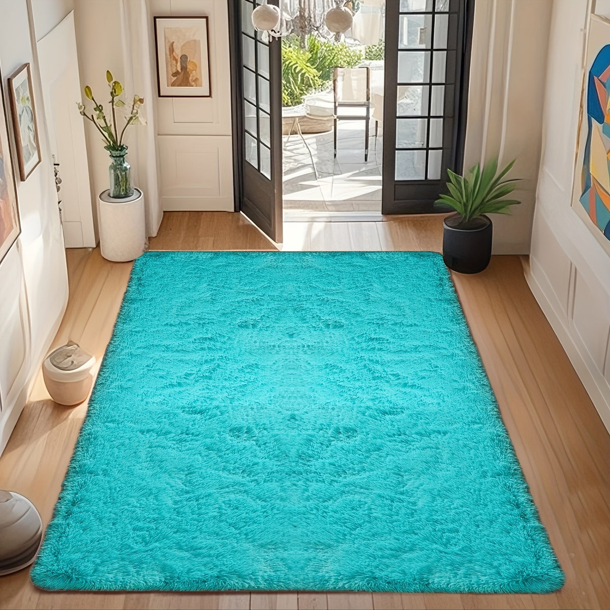 1pc Of Ultra Soft And Thick Fluffy Living Room Carpet, Non Slip, Soft, Comfortable, Fashionable, High-end, Available In Various Sizes And Colors. The Carpet Can Be Used for Bedroom, Dining Room, Living Room, And Office Decoration, Home Decoration